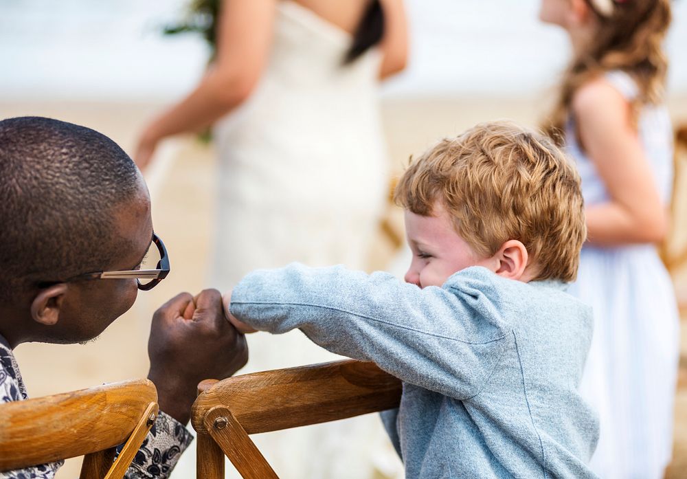 Little boy at a wedding ceremony