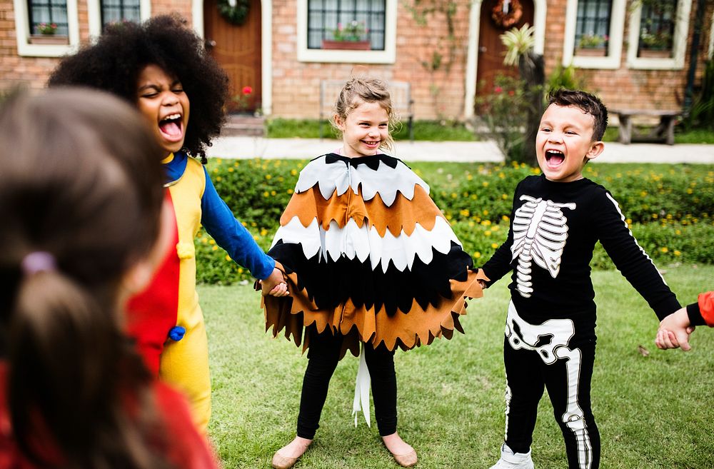Little kids at a Halloween party
