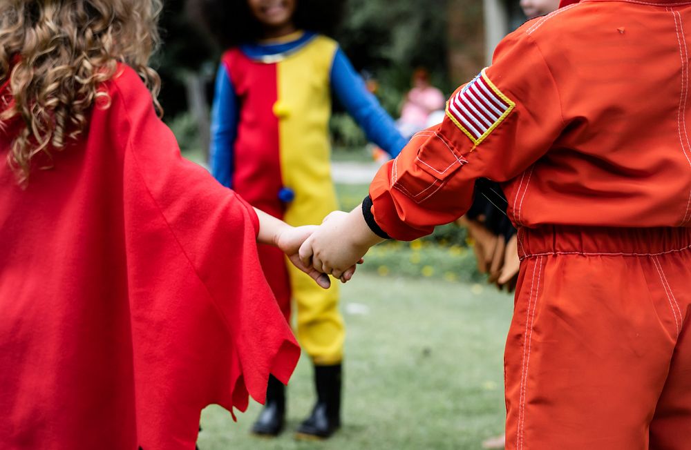 Little kids at a Halloween party