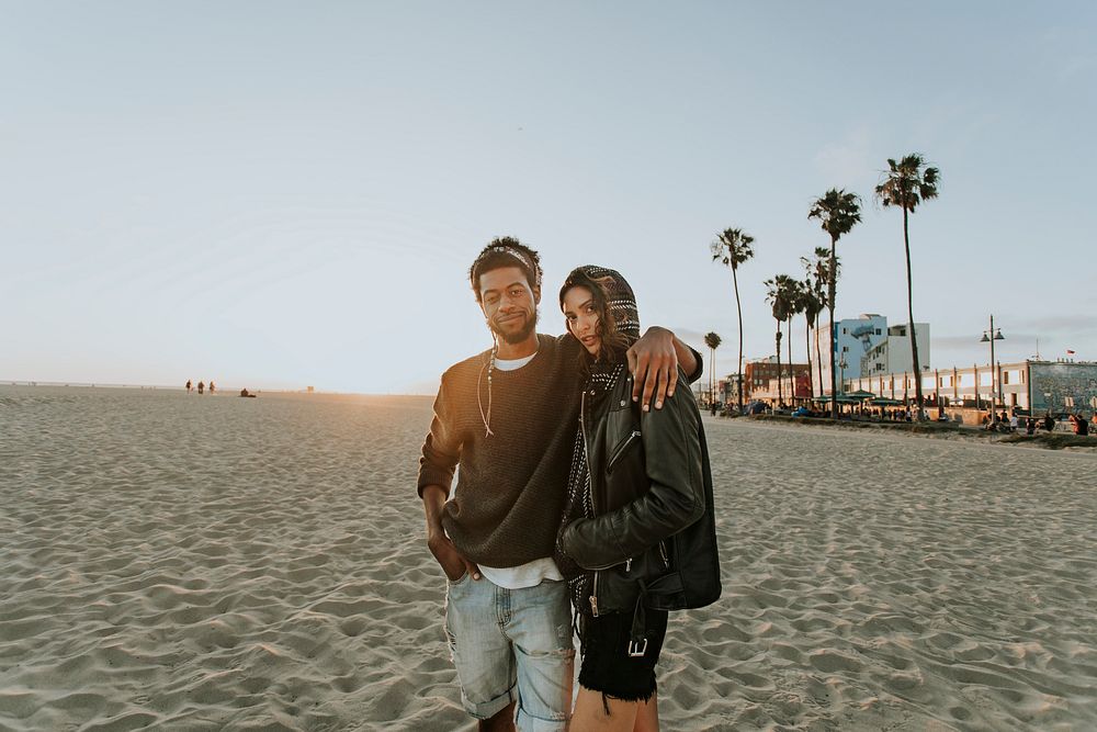 Happy couple at the beach