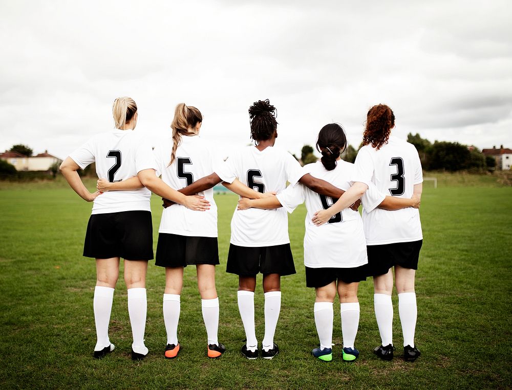 Female soccer players huddling and Premium Photo rawpixel