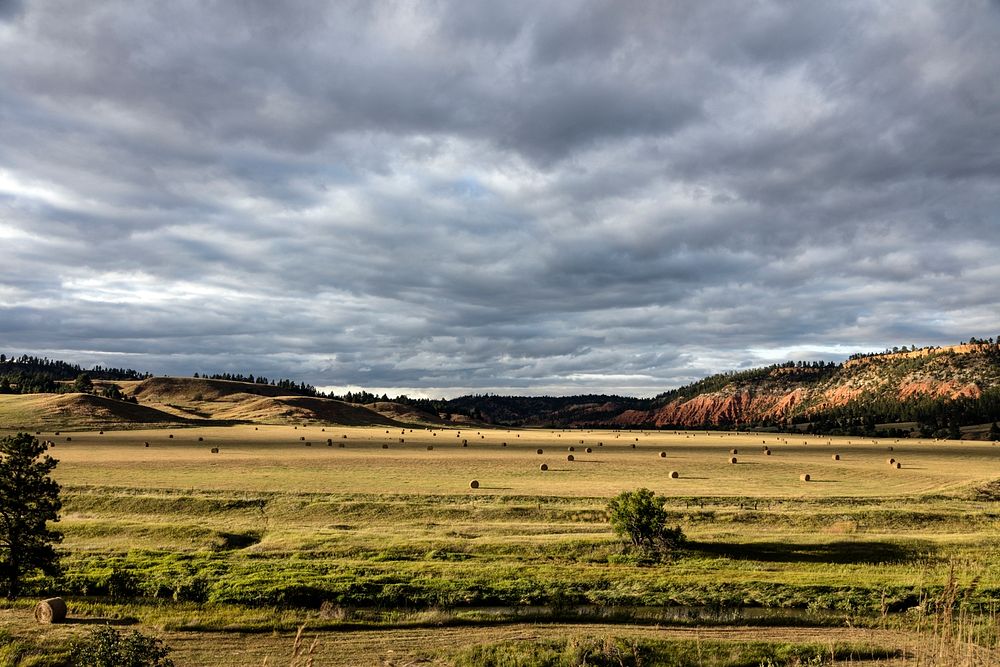 Pastoral scene in the Belle Fourche River Valley above Hulett in Crook County, Wyoming. Original image from Carol M.…