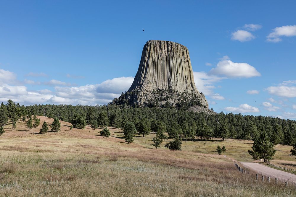 America's first declared national monument (in 1906): Devils Tower in northeast Wyoming, also known by more benign names…