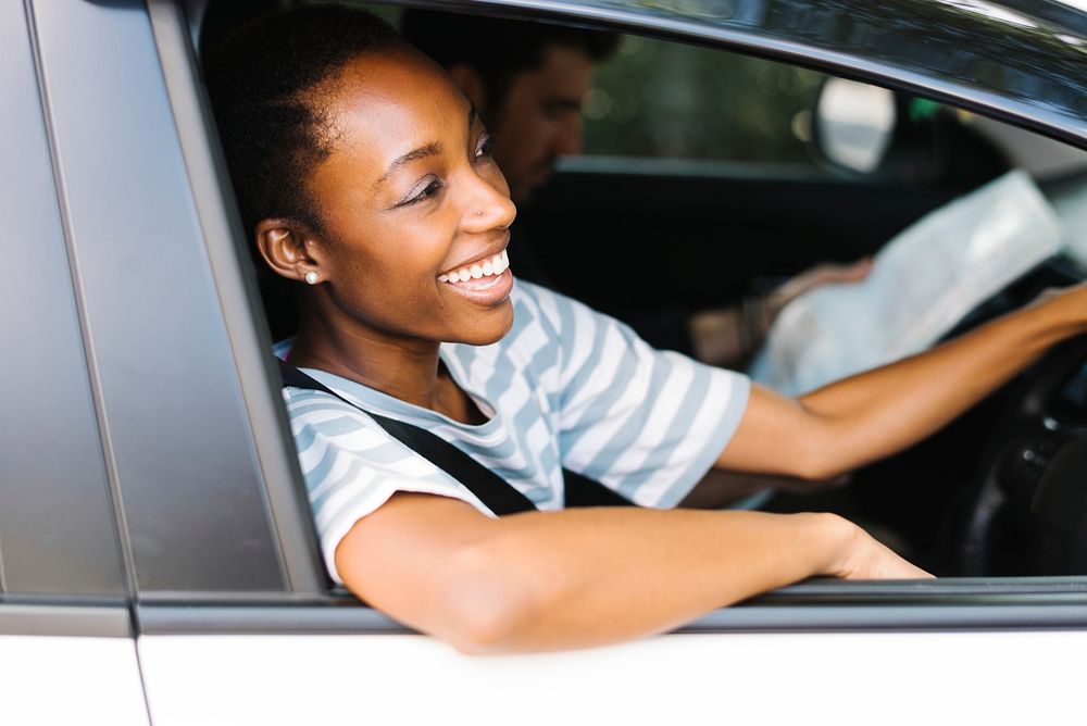 Using a map in a car for a direction