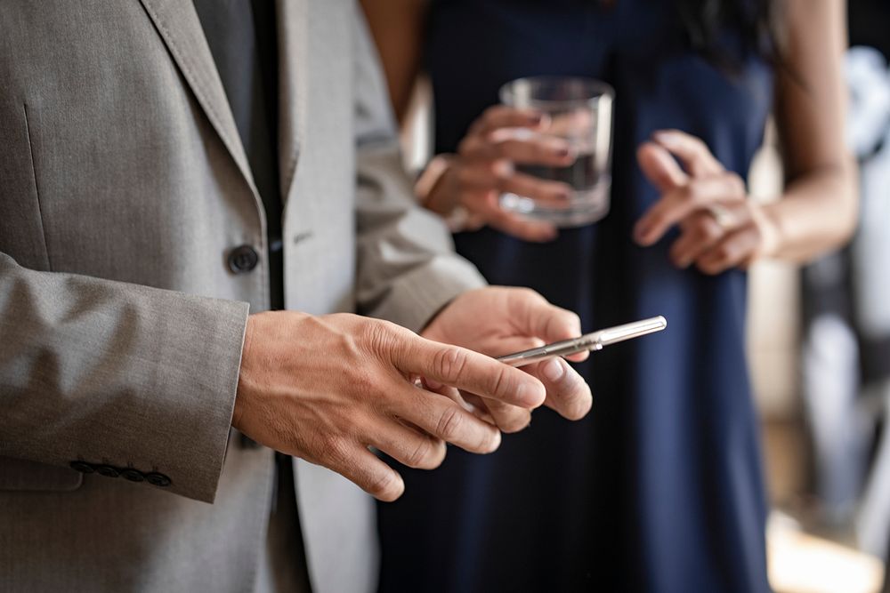 Businessman using his mobile phone