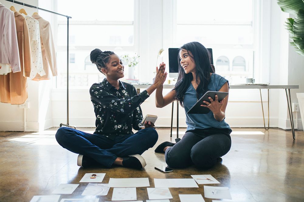 Young female designers in a boutique