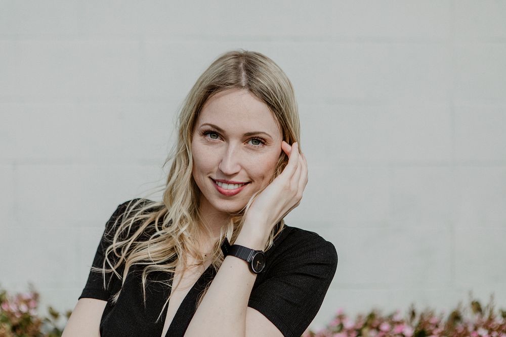 Portrait of a cheerful woman