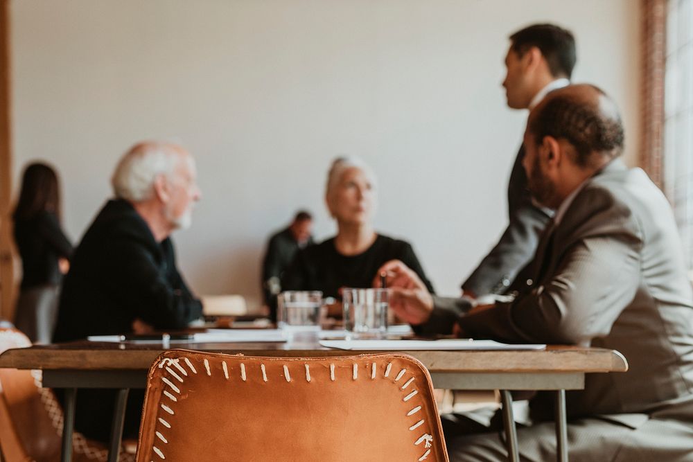 Businesspeople brainstorming in a meeting