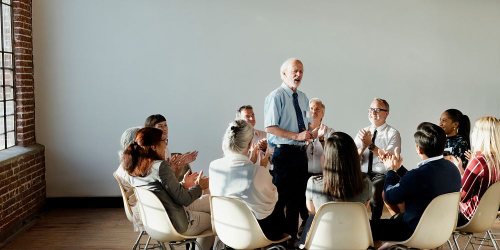 Businesspeople brainstorming in a meeting