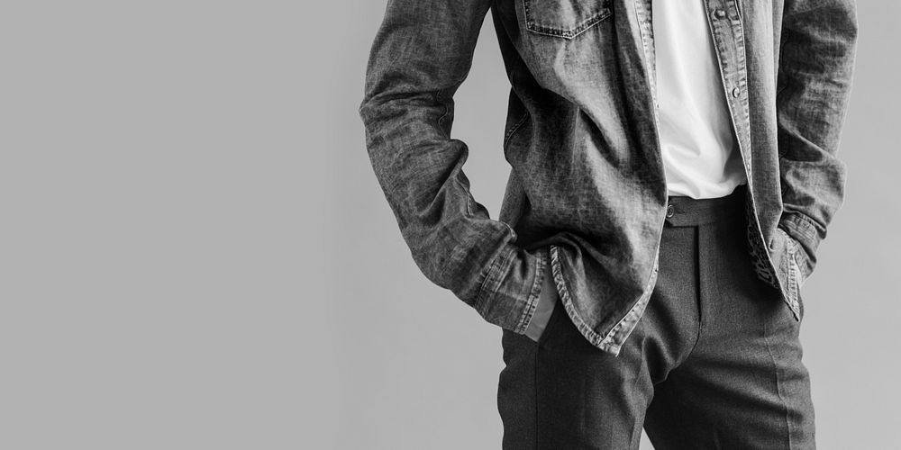 Casual man in a white tee social banner