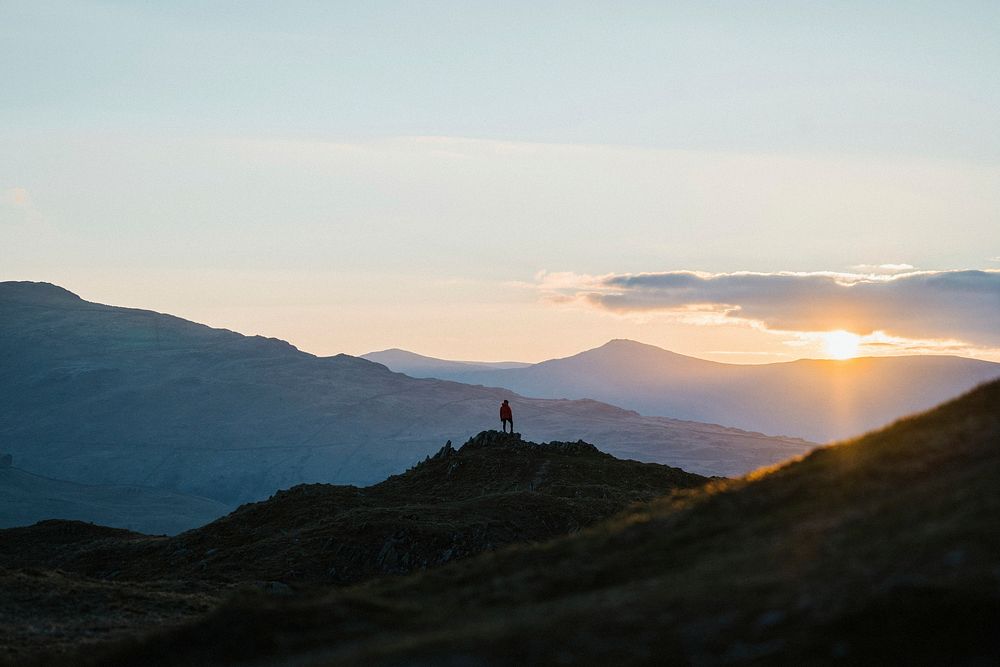 View of Loughrigg Fell at Lake District in England