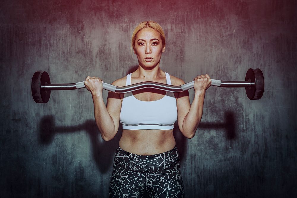 Woman weightlifting with a barbell