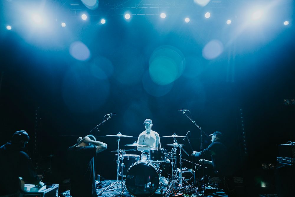 Drummer in a rock concert 