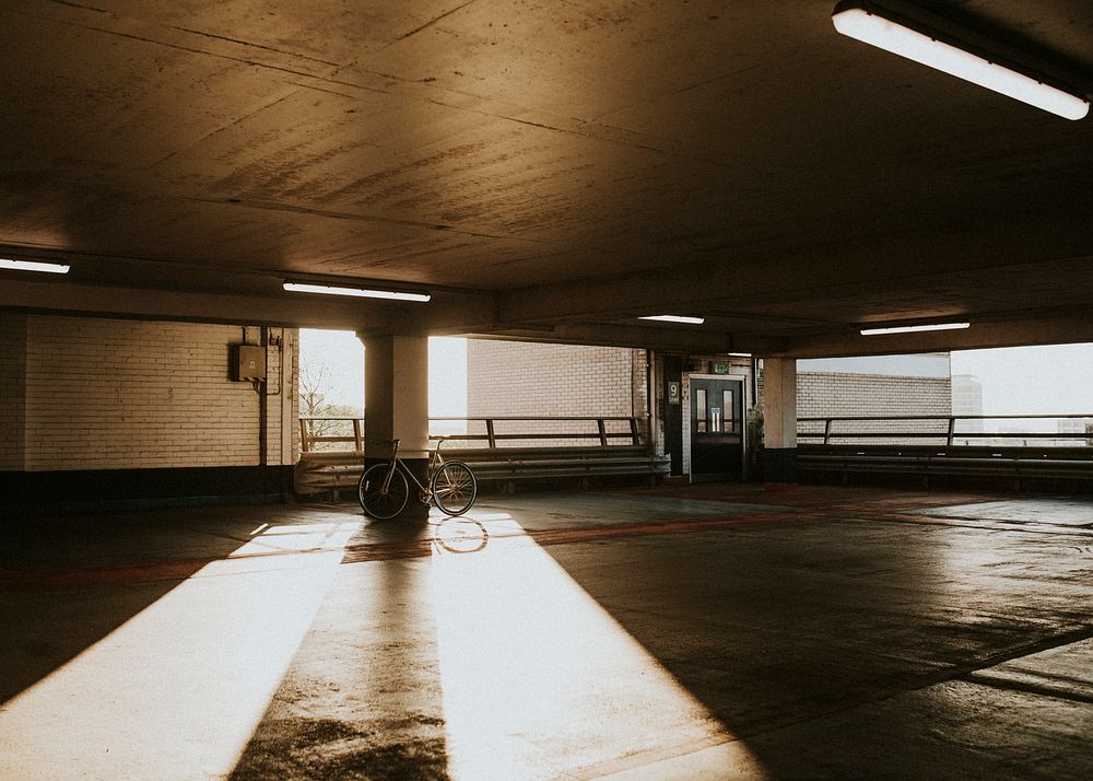 Empty indoor parking lots during the Coronavirus pandemic in UK