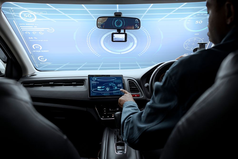Interactive windshield of an autonomous car