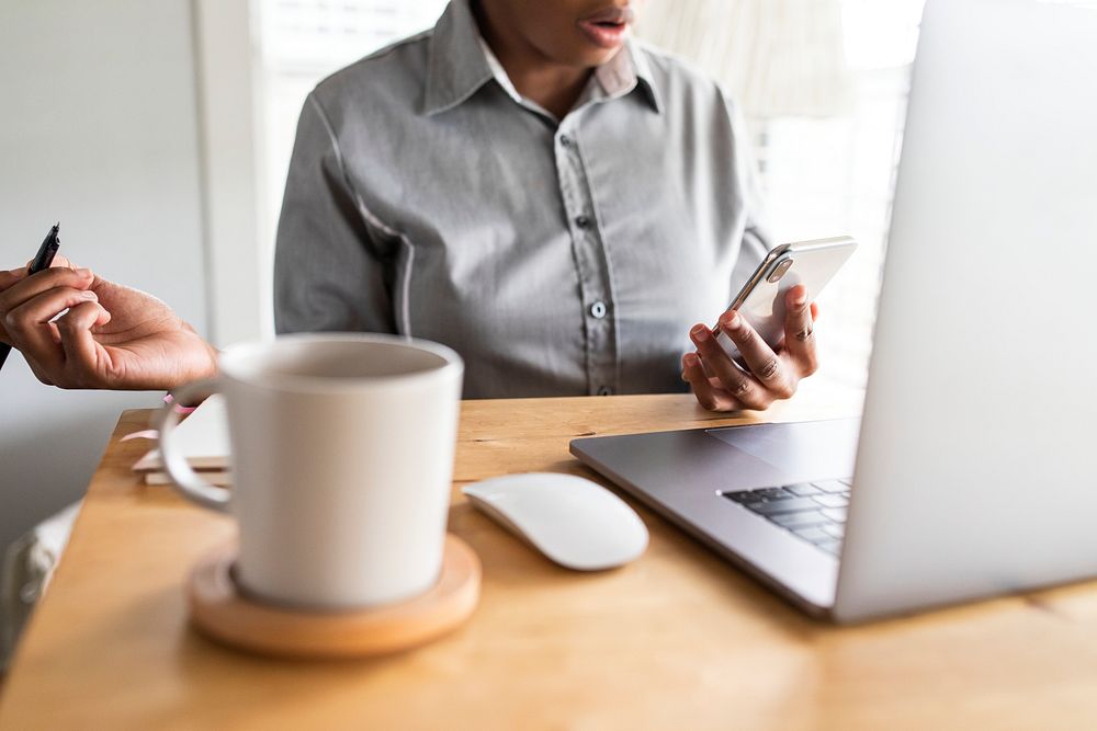 Business woman working from home in the new normal