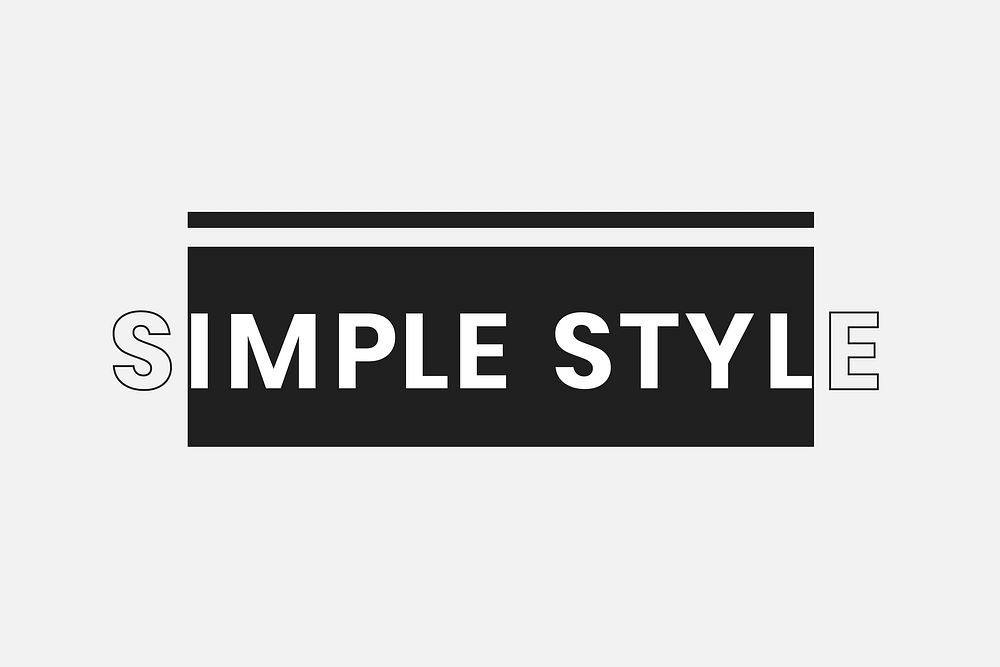 Simple style grayscale logo vector for fashion apparel advertisement