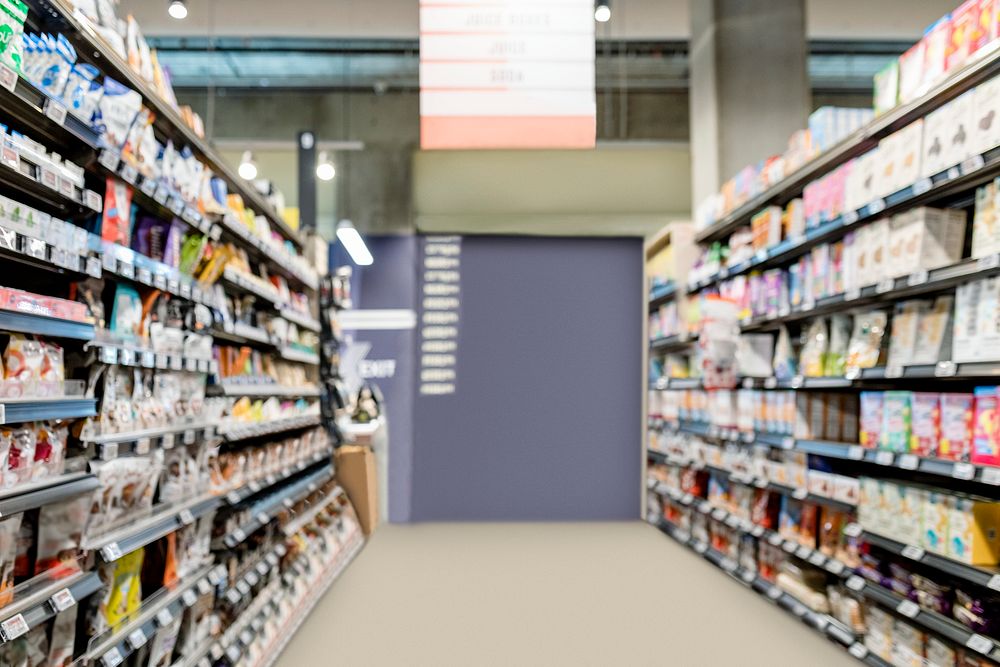 Supermarket aisle, cereal section HD image