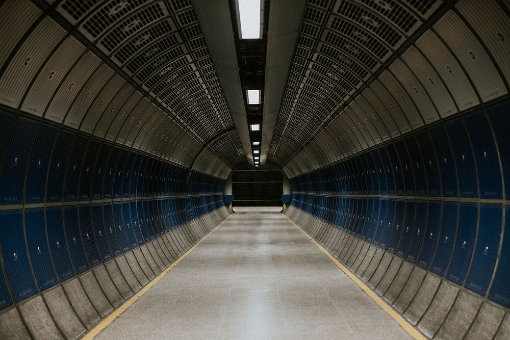 Empty London underground tunnel 