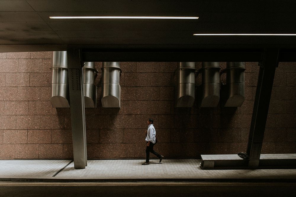 Man walking on the street of London 