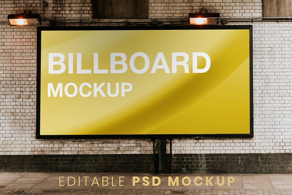 Billboard mockup psd, advertisement on the street of London
