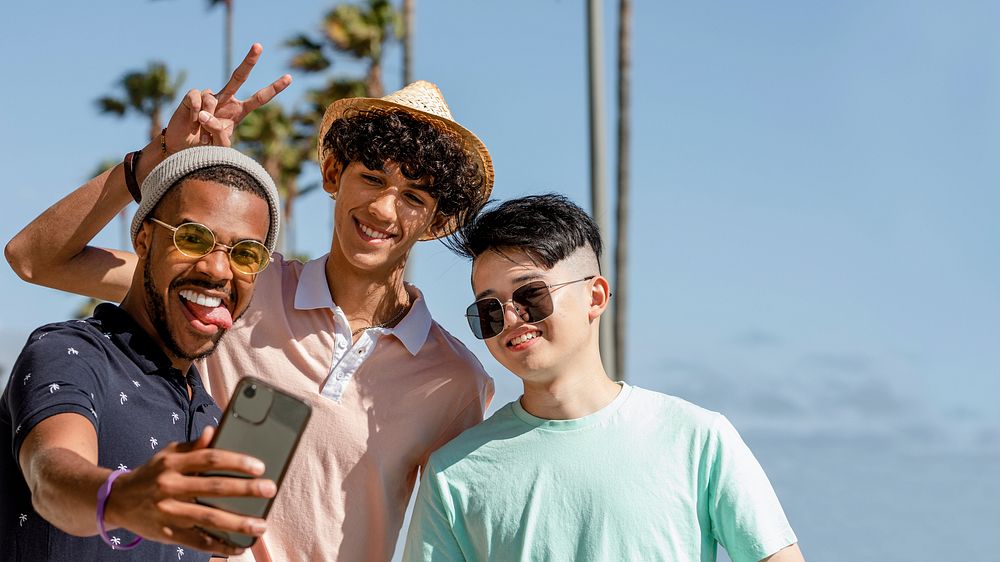 Teen boys taking selfie, playful | Free Photo - rawpixel