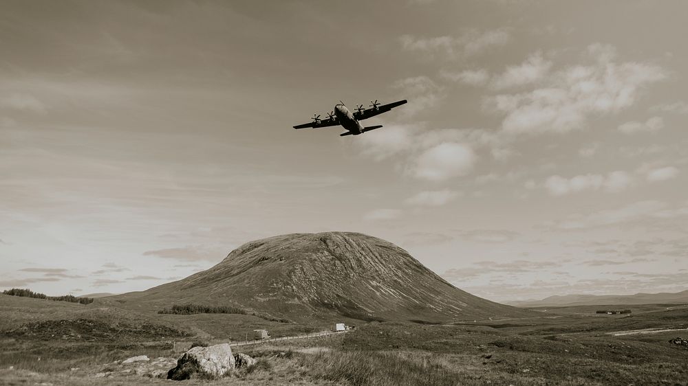 Vintage computer wallpaper, travel photo from Glencoe Valley, Scotland