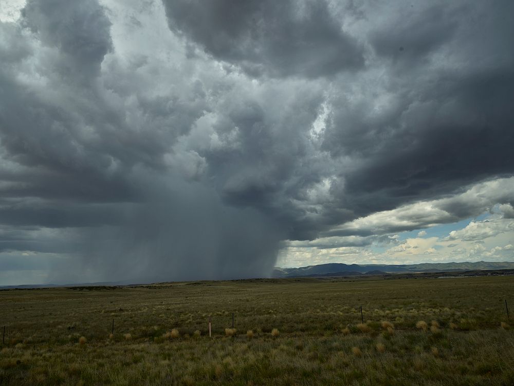 Downpour during a thunderstorm on the plains, near Tucson, Arizona. Original image from Carol M. Highsmith&rsquo;s America…