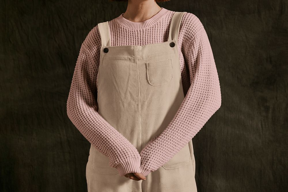 Sweater mockup, women's autumn apparel fashion design psd
