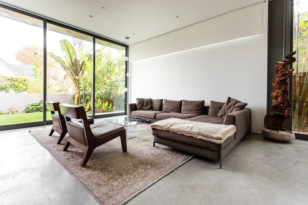 Living room interior, modern home decor