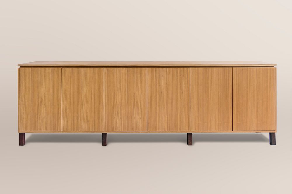 Wooden sideboard, modern TV cabinet psd