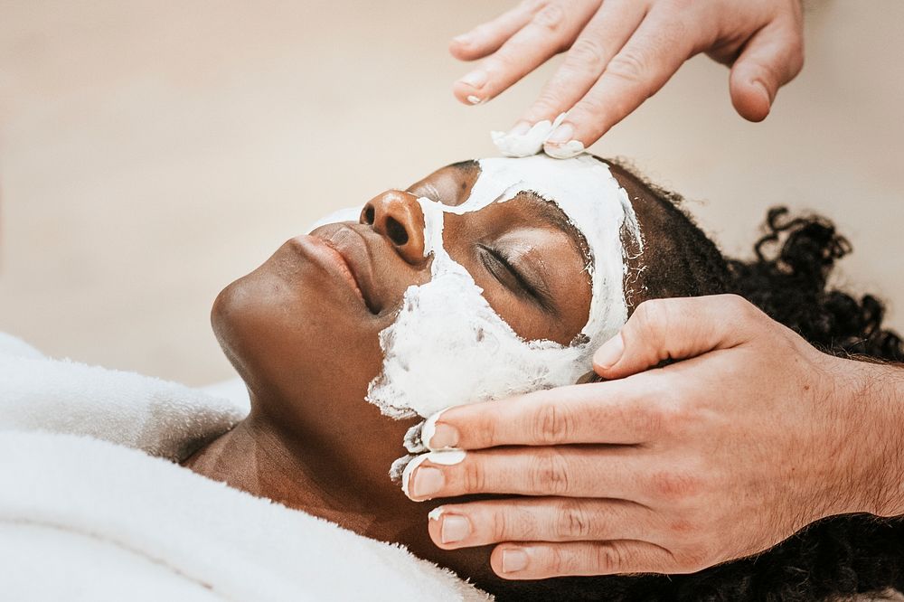Facial mask spa, relaxation photo