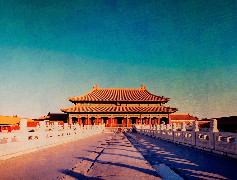The enchanting Forbidden City in Beijing in the early morning sunlight.