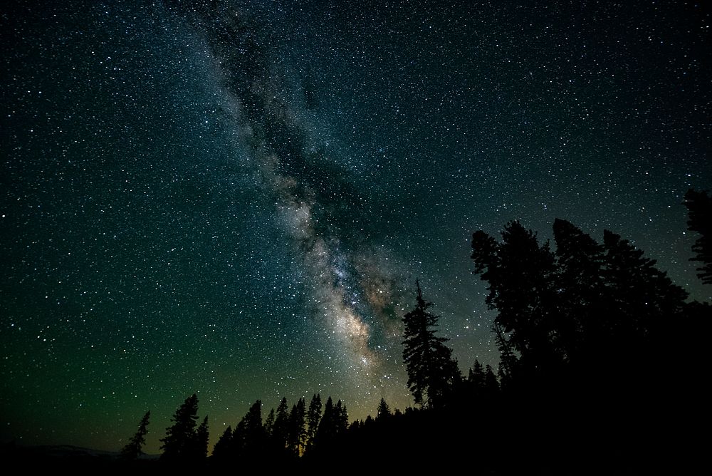 Milky Way across the night sky in Yosemite Valley California, USA
