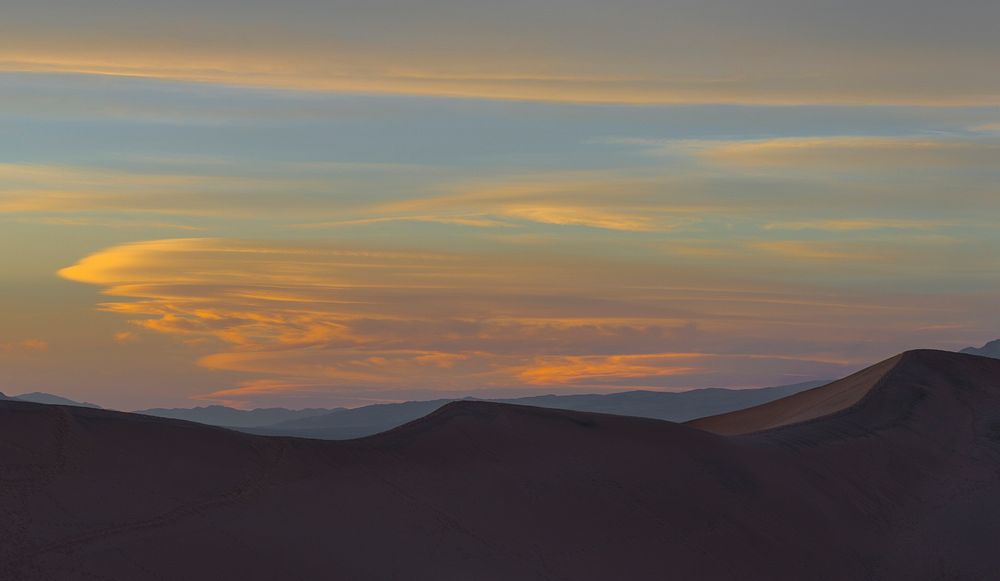 Sunrise over a beautiful desert