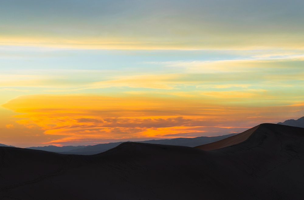 Sunrise over a beautiful desert
