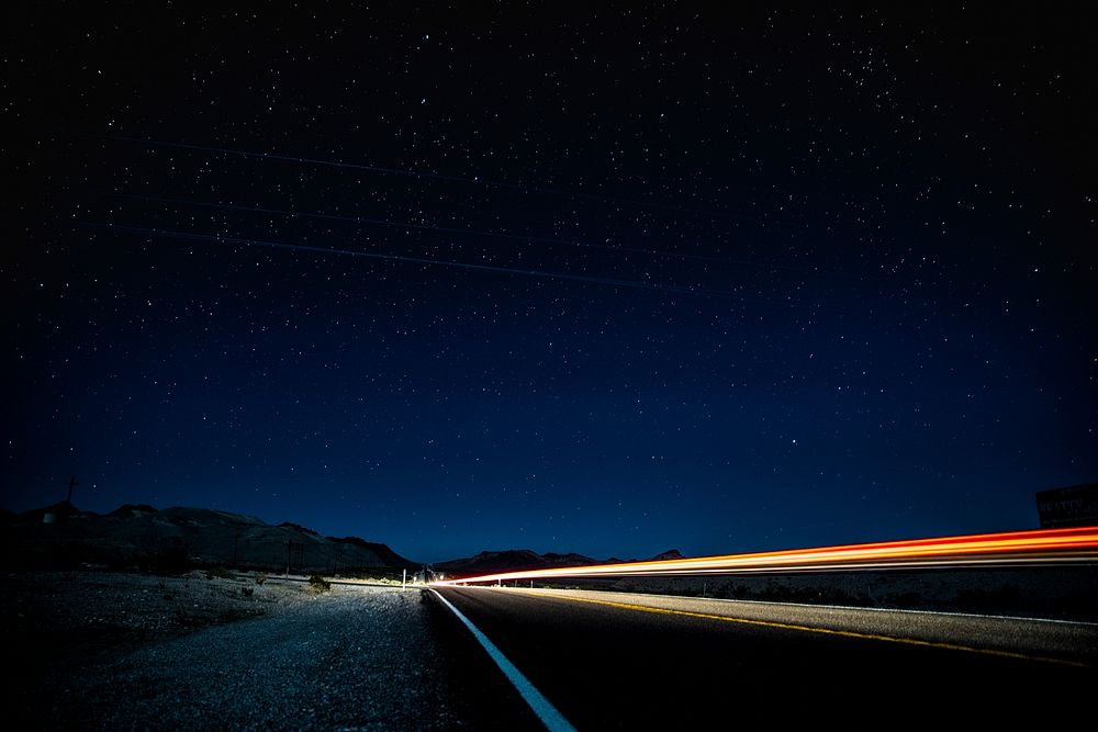 Long exposure on a highway