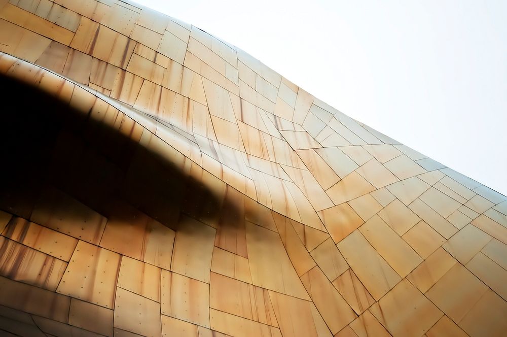 Golden abstract structure at EMP Museum Seattle