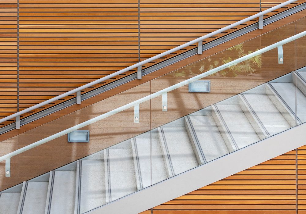 Modern wooden interior design staircase