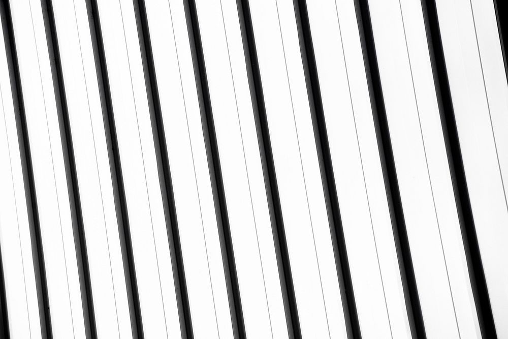 Abstract of black and white stripes on a building