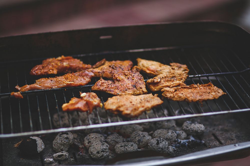 Steak cooked on a barbecue grill. Visit Kaboompics for more free images.