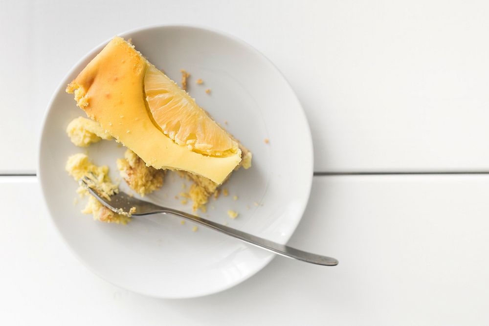 Slice of pineapple cake. Visit Kaboompics for more free images.