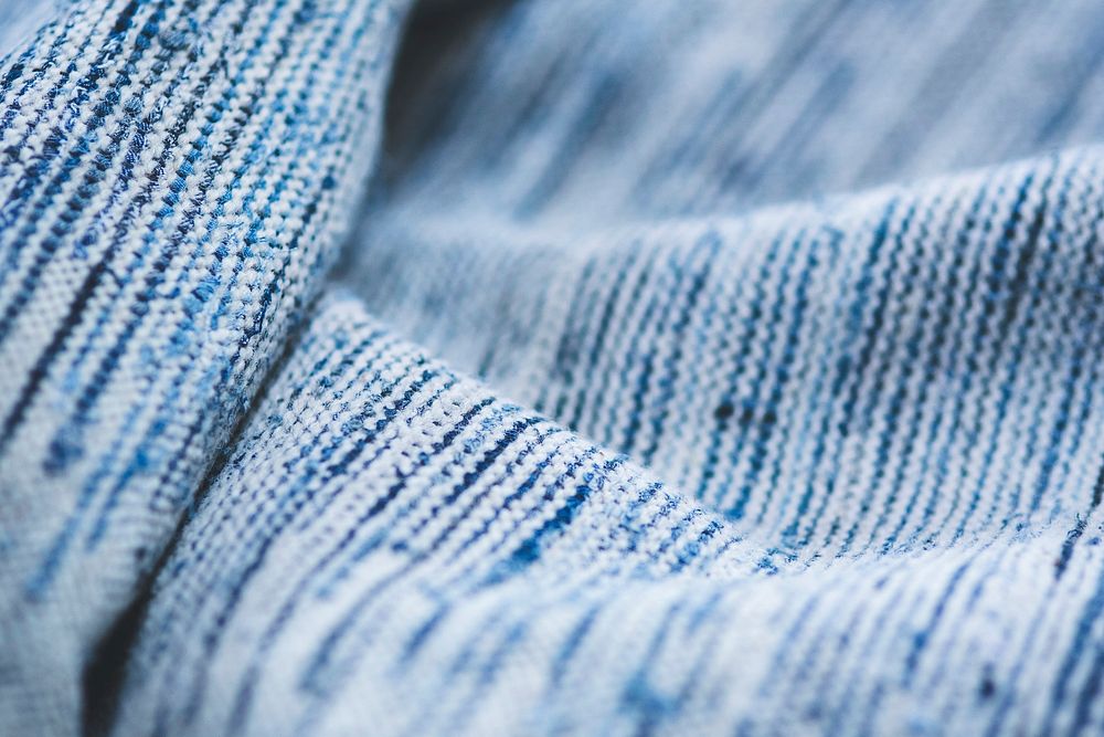 Close up of a blue fabric. Visit Kaboompics for more free images.