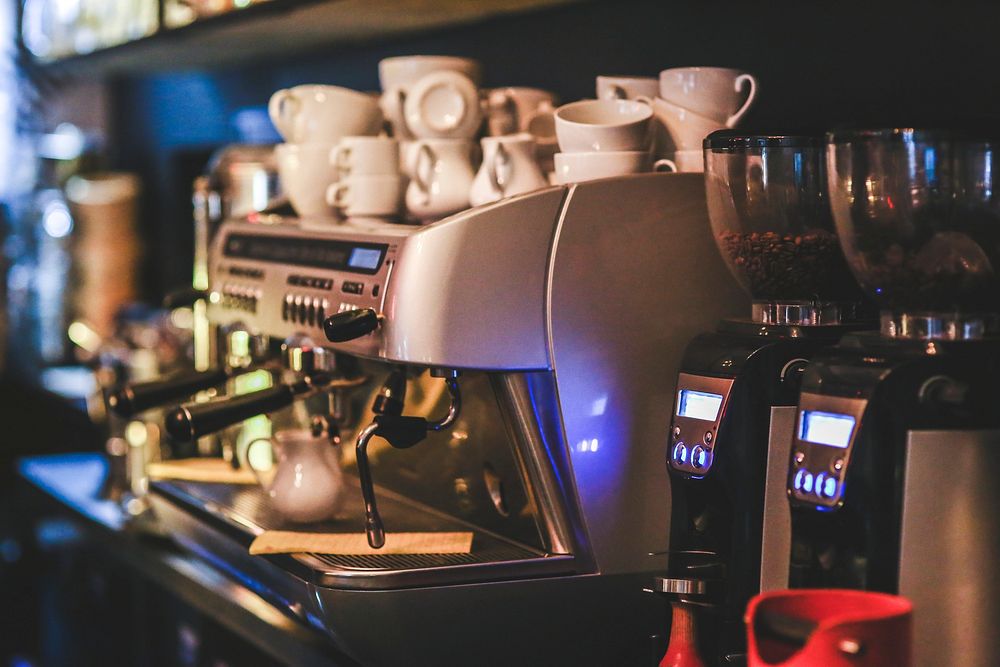Coffee machine in a cafe. Visit Kaboompics for more free images.