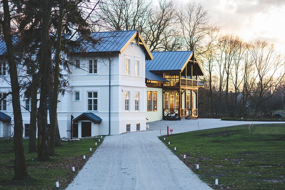 Luxury white home in Poland. Visit Kaboompics for more free images.