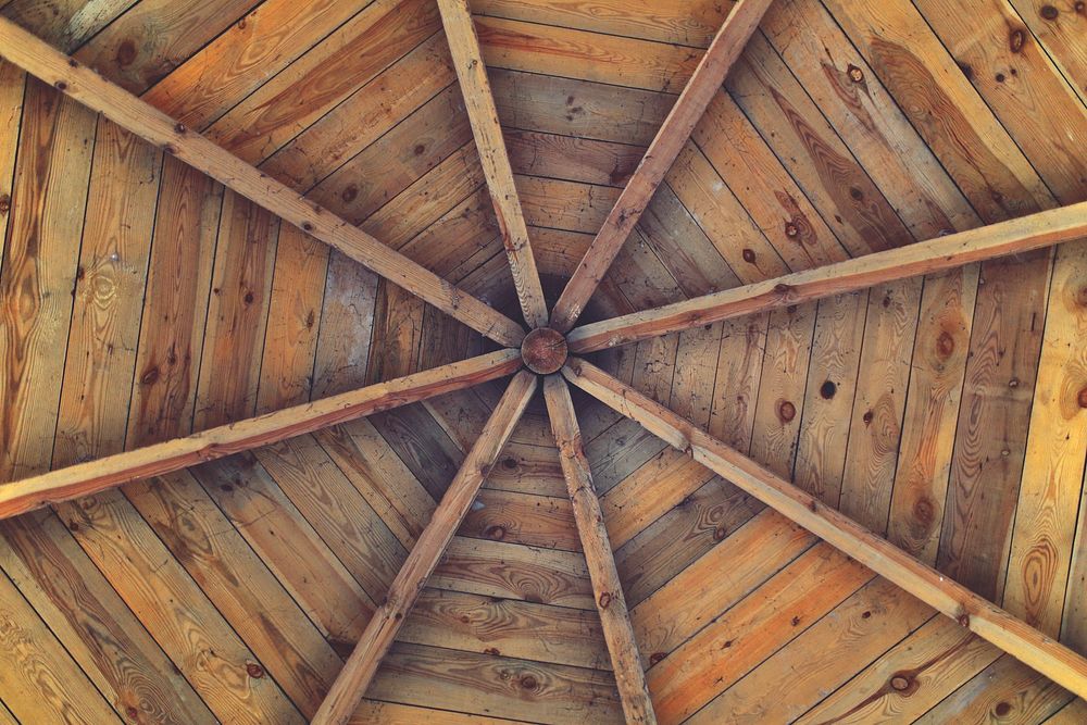 Wooden pattern of a ceiling. Visit Kaboompics for more free images.