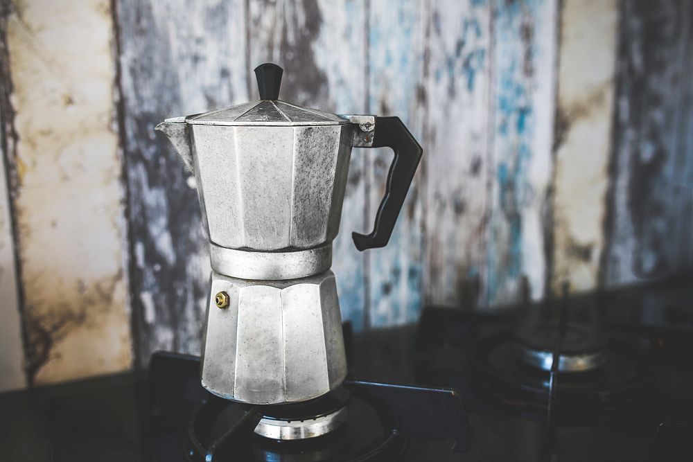 Moka pot in a cafe. Visit Kaboompics for more free images.