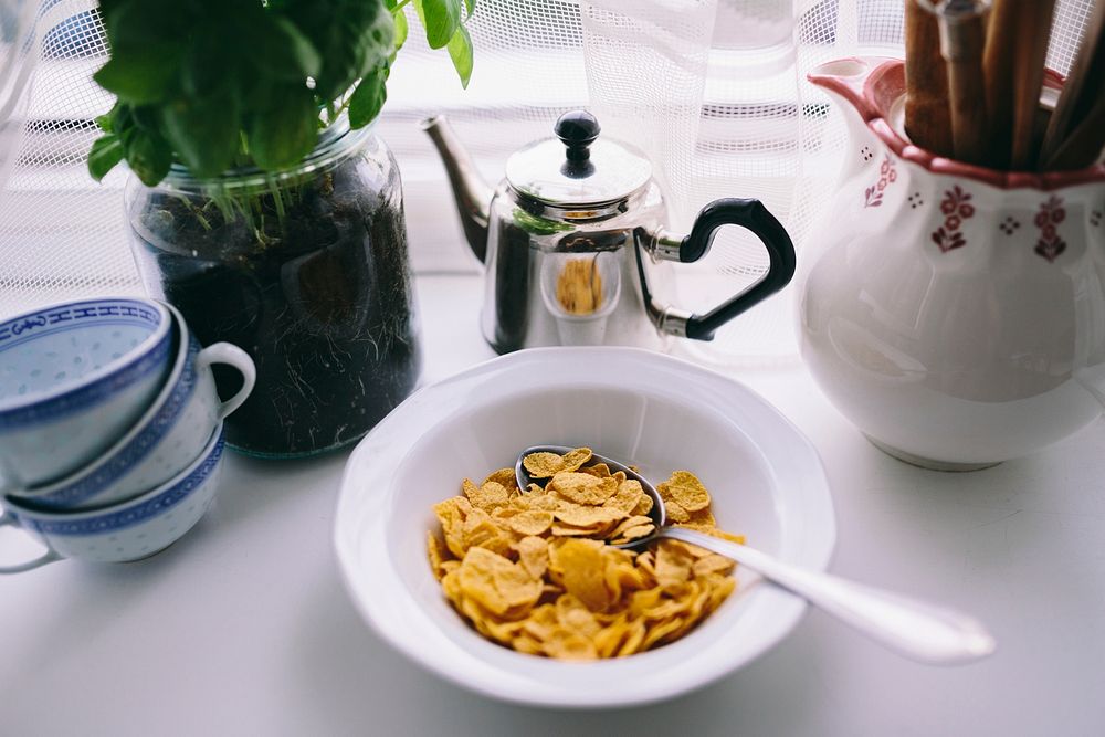 Cereals for breakfast. Visit Kaboompics for more free images.