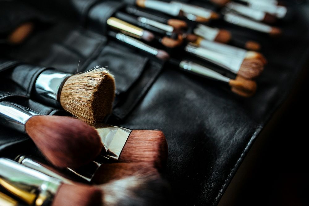 Set of makeup brushes. Visit Kaboompics for more free images.
