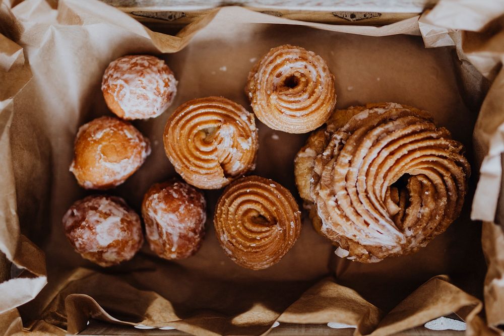 Box of pastries. Visit Kaboompics for more free images.